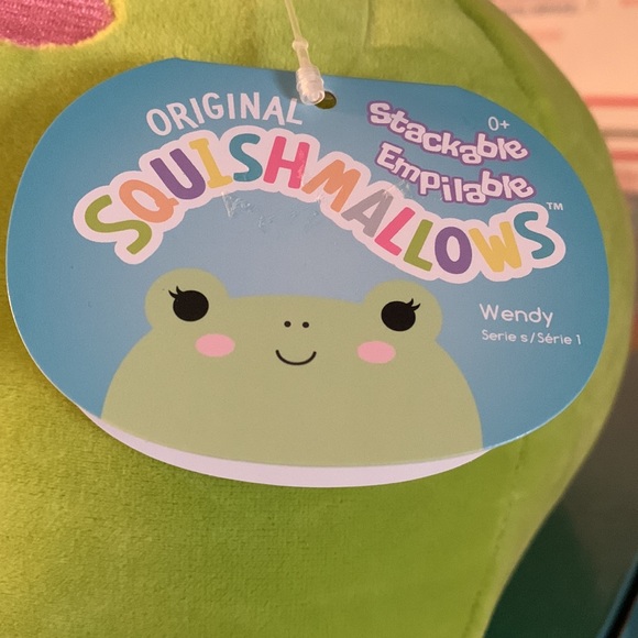 Squishmallows Wendy the Frog Stackable with Floral Belly - Picture 6 of 8